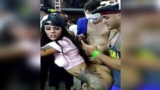 Fucking in front of all friends at Carnival Party