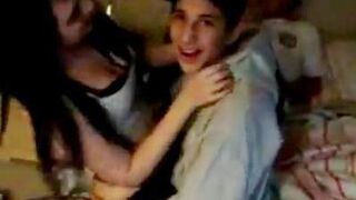 Friends Having Fun in front of Friends