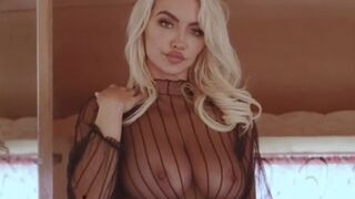 Lindsey Pelas Big Tits See Through Black Lingerie Video Leaked